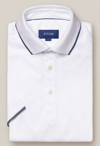 Eton Jersey Polo Shirt Filo Di Scozia Polo Wit