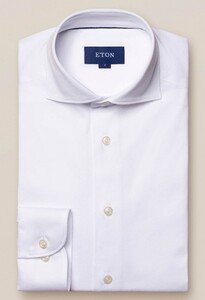Eton Jersey Uni Overhemd Wit