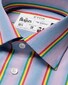 Eton John's Shirt Signature Poplin Fantasy Multicolor Stripe Overhemd Paars-Multi