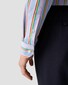 Eton John's Shirt Signature Poplin Fantasy Multicolor Stripe Overhemd Paars-Multi