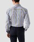 Eton John's Shirt Signature Poplin Fantasy Multicolor Stripe Overhemd Paars-Multi