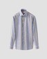 Eton John's Shirt Signature Poplin Fantasy Multicolor Stripe Overhemd Paars-Multi