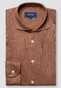 Eton King Knit Filo di Scozia Yarn Fine Stripe Overhemd Oranje