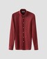 Eton King Knit Foli di Scozia Cotton Horn Effect Buttons Overhemd Donker Rood