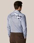Eton King Knit Wide Spread Collar Overhemd Donker Blauw