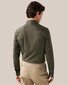 Eton King Knit Wide Spread Collar Shirt Dark Green