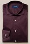 Eton King Knit Wide Spread Collar Shirt Dark Purple