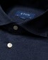 Eton King Knit Wide Spread Collar Shirt Night Blue