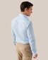 Eton King Knit Wide Spread Filo di Scozia Cotton Shirt Light Blue