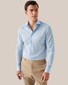 Eton King Knit Wide Spread Filo di Scozia Cotton Shirt Light Blue