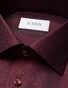 Eton King Oxford Luxury Basketweave Texture Shirt Dark Red