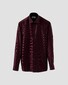 Eton King Oxford Luxury Basketweave Texture Shirt Dark Red