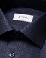 Eton King Oxford Luxury Basketweave Texture Shirt Navy