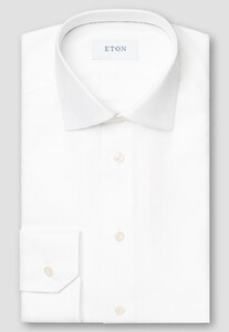 Eton King Oxford Luxury Basketweave Texture Shirt White