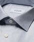 Eton King Twill 3D Check Pattern Mother of Pearl Buttons Overhemd Licht Grijs