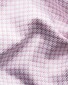 Eton King Twill 3D Effect Check Pattern Overhemd Roze