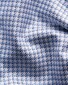 Eton King Twill 3D Effect Check Pattern Shirt Light Blue