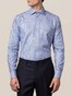 Eton King Twill 3D Plaid Shirt Navy