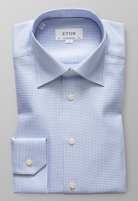 Eton King Twill Shirt Sky Blue