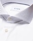 Eton Knit Effect Extreme Cutaway Katoen Lyocell Stretch Overhemd Wit
