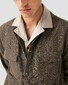 Eton Knit Jacquard Fine Zig Zag Filo di Scozia Cotton Shirt Beige