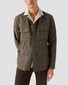 Eton Knit Jacquard Fine Zig Zag Filo di Scozia Cotton Shirt Beige