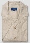 Eton Knit Jacquard Fine Zig Zag Filo di Scozia Cotton Shirt Beige