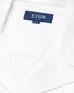 Eton Knit Jacquard Fine Zig Zag Filo di Scozia Cotton Shirt White