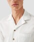 Eton Knit Jacquard Fine Zig Zag Filo di Scozia Cotton Shirt White