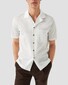 Eton Knit Jacquard Fine Zig Zag Filo di Scozia Cotton Shirt White