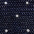 Eton Knit Silk Cotton Polka Dot Tie Navy