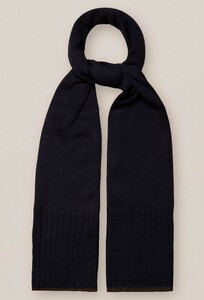Eton Knitted Wool Sjaal Navy