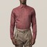 Eton Licht Flanel Contrast Overhemd Burgundy