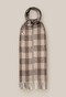 Eton Lightly Brushed Ultra Soft Super Fine Merino Check Scarf Brown