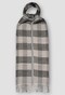 Eton Lightly Brushed Ultra Soft Super Fine Merino Check Scarf Mid Grey