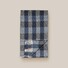 Eton Lightly Brushed Ultra Soft Super Fine Merino Check Sjaal Midden Blauw