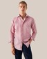Eton Lightweight Albini Linen Garment Wshed Shirt Pink