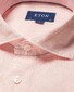 Eton Lightweight Albini Linnen Garment Wshed Overhemd Licht Roze