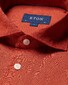 Eton Lightweight Albini Linnen Garment Wshed Overhemd Rood