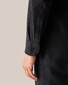 Eton Lightweight Albini Linnen Garment Wshed Overhemd Zwart