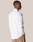Eton Lightweight Denim Contrast Button Overhemd Wit
