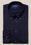 Eton Lightweight Flanel Cotton Tencel Overhemd Donker Blauw