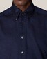 Eton Lightweight Flanel Cotton Tencel Overhemd Donker Blauw