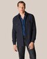 Eton Lightweight Flanel Herringbone Button Down Overhemd Donker Blauw