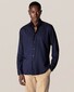 Eton Lightweight Flannel Cotton Tencel Shirt Dark Evening Blue