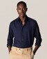 Eton Lightweight Flannel Cotton Tencel Shirt Dark Evening Blue