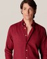 Eton Lightweight Flannel Cotton Tencel Shirt Red