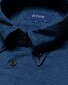 Eton Lightweight Flannel Herringbone Button Down Shirt Dark Evening Blue