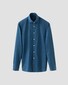 Eton Lightweight Italian Woven Denim Garment Washed Overhemd Donker Blauw