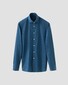 Eton Lightweight Italian Woven Denim Twill Mélange Shirt Dark Evening Blue